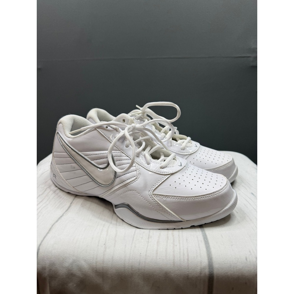 Nike Air Baseline Low Basketball‎ Shoes Mens White Silver 386240-111 Size 11